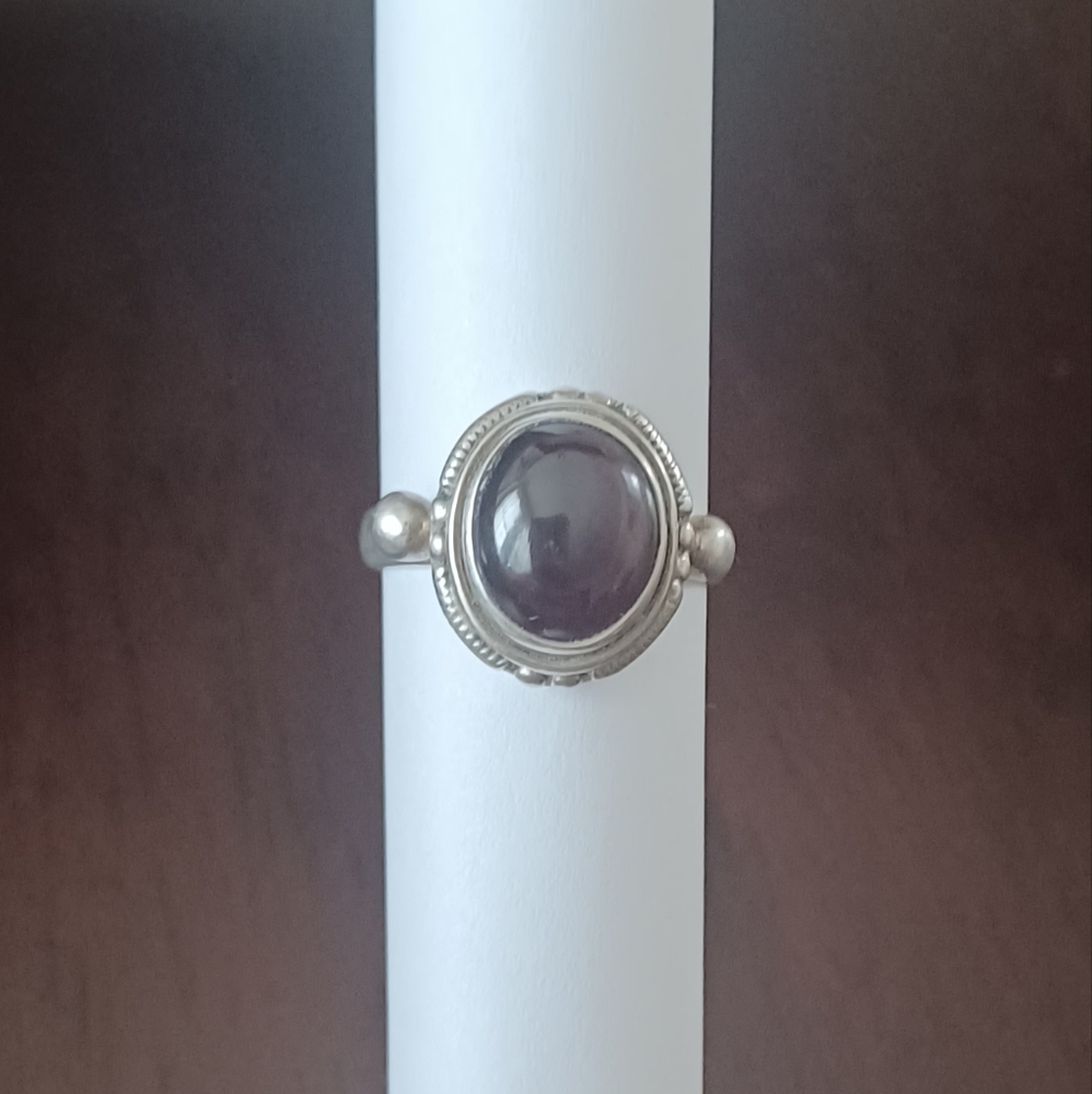 925 Sterling Solid Silver Ring Size 7 Natural Gar… - image 7
